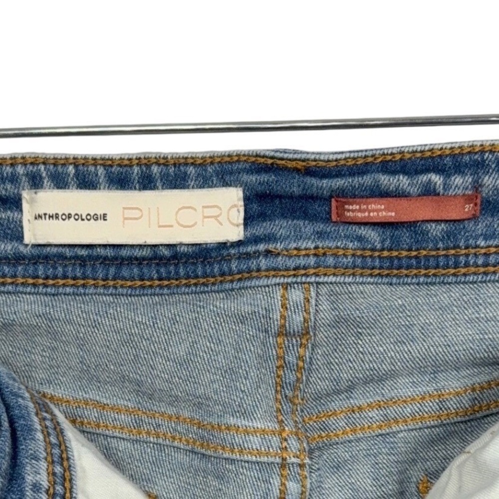 PILCRO Anthropologie Slim Boyfriend Jeans, Camo Side Trim Details, Size 27 - Picture 7 of 11